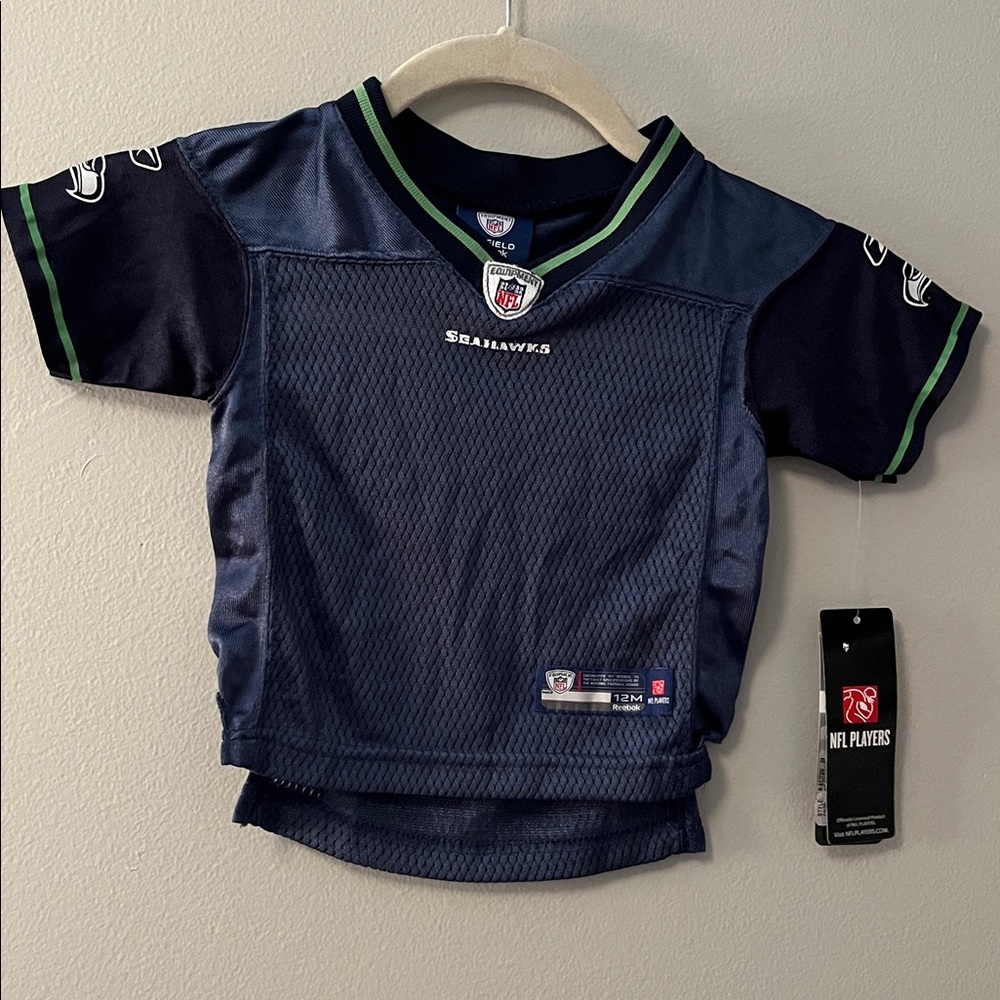 Reebok Kids Seahawks Navy Blue NFL Jersey 12m